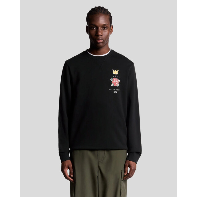 Lyle and Scott Rose crow gravic crew neck - 5209.80.0008 large