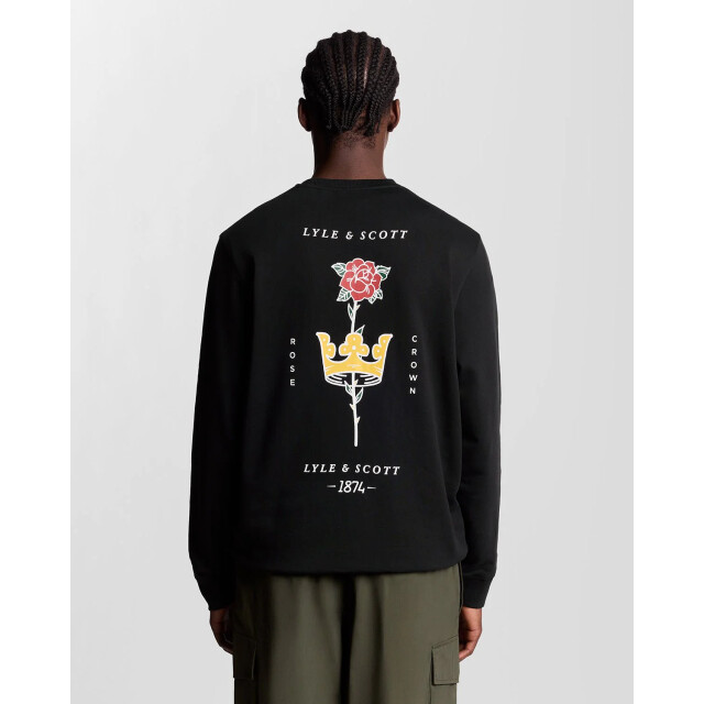 Lyle and Scott Rose crow gravic crew neck - 5209.80.0008 large