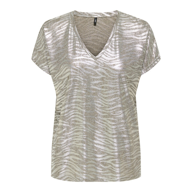 Only Onlmirinda ss v-neck top pri jrs zilverkleurig 4339.97.0002 large