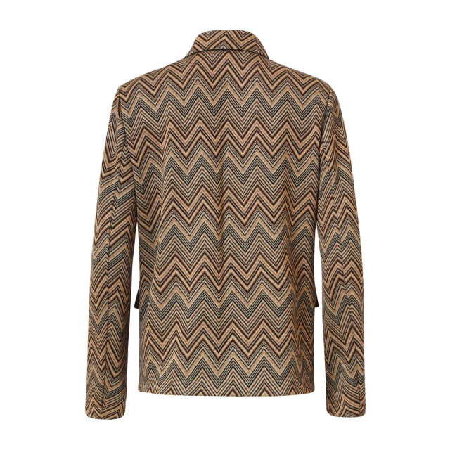Smashed Lemon Zand en gouden blazer met zigzagprint | 25716-720-025 large