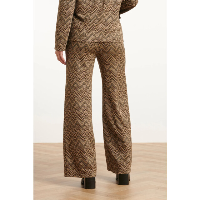 Smashed Lemon Zand en gouden broek met zigzagprint | 25715-720-025 large Smashed Lemon Zand en gouden broek met zigzagprint | 25715-720-025 large