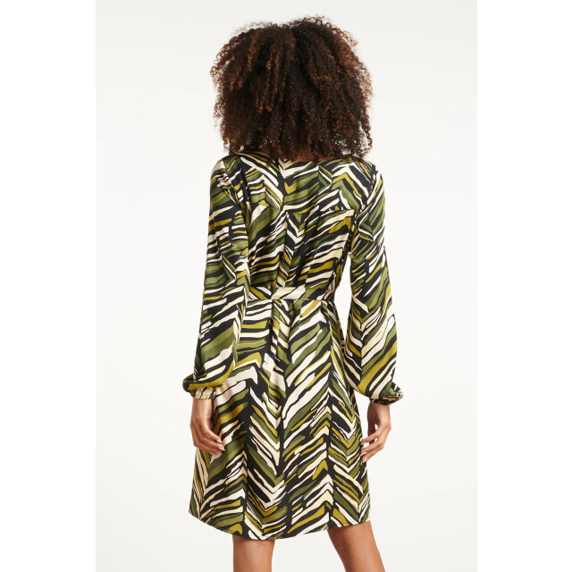 Smashed Lemon Army groen korte zig-zag print jurk | 25680-550-998 large
