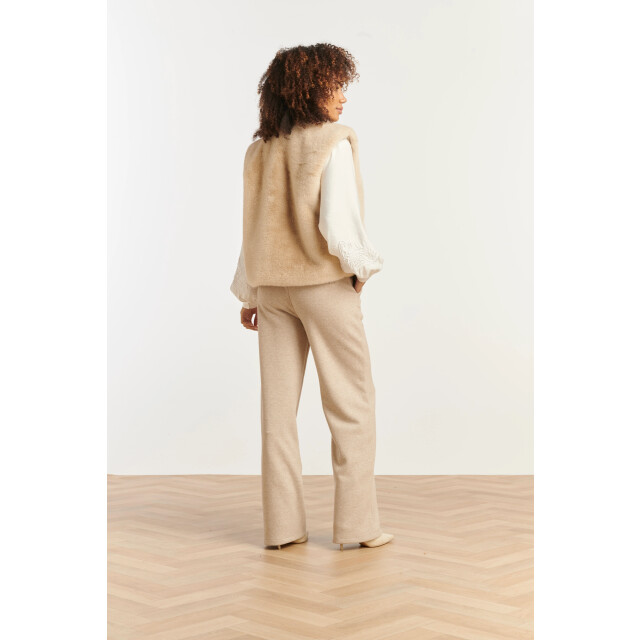 Smashed Lemon Imitatiebont gilet in zand | 25556-720-4XL large Smashed Lemon Imitatiebont gilet in zand | 25556-720-4XL large