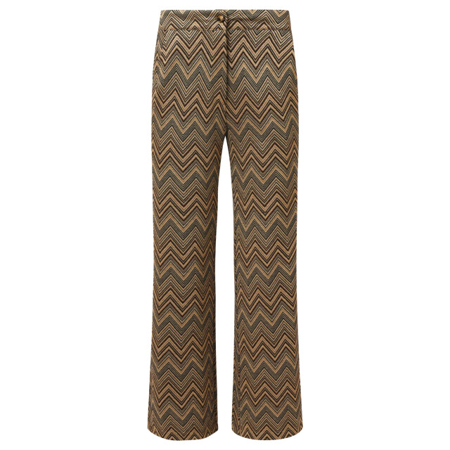 Smashed Lemon Zand en gouden broek met zigzagprint | 25715-720-025 large Smashed Lemon Zand en gouden broek met zigzagprint | 25715-720-025 large