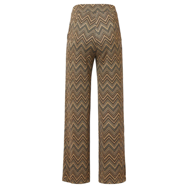 Smashed Lemon Zand en gouden broek met zigzagprint | 25715-720-025 large Smashed Lemon Zand en gouden broek met zigzagprint | 25715-720-025 large