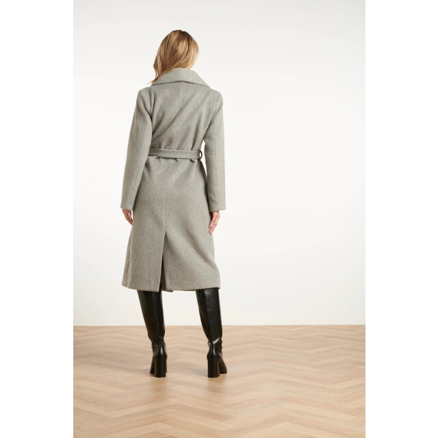 Smashed Lemon Lange uni jas met ceintuur | 25555-925-4XL large