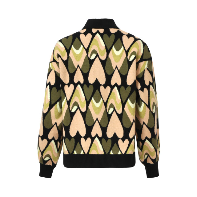 Smashed Lemon Gebreide haartjes knit top in zwart en army | 8720331372073 large