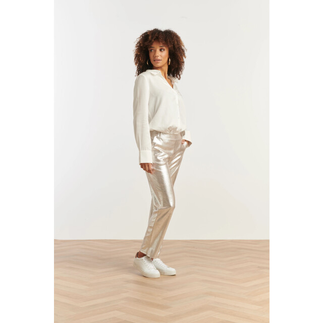 Smashed Lemon Damesglanzende metallic broek | 25600-020-S large Smashed Lemon Damesglanzende metallic broek | 25600-020-S large
