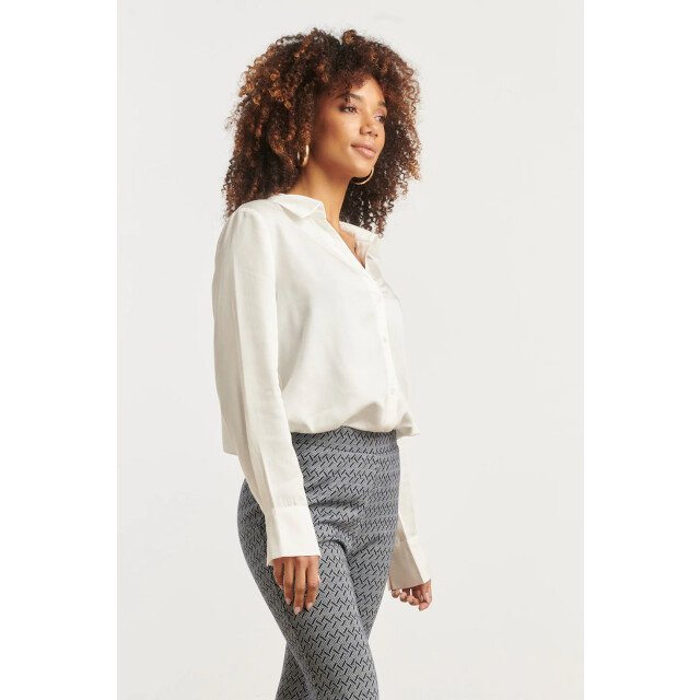 Smashed Lemon Doorknoopshirt met v hals & kraag | 8720331380160 large