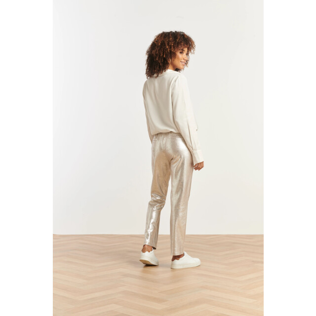 Smashed Lemon Damesglanzende metallic broek | 25600-020-S large Smashed Lemon Damesglanzende metallic broek | 25600-020-S large
