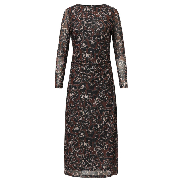 Smashed Lemon Mesh midi jurk met cheetahprint in bruin en zwart | 25564-775-999 large Smashed Lemon Mesh midi jurk met cheetahprint in bruin en zwart | 25564-775-999 large