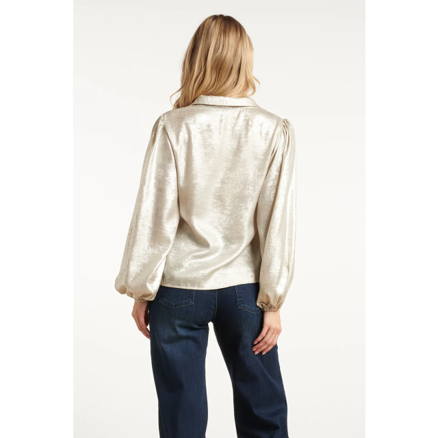 Smashed Lemon Damesglanzende top met trendy losvallende p... | 8720331383680 large