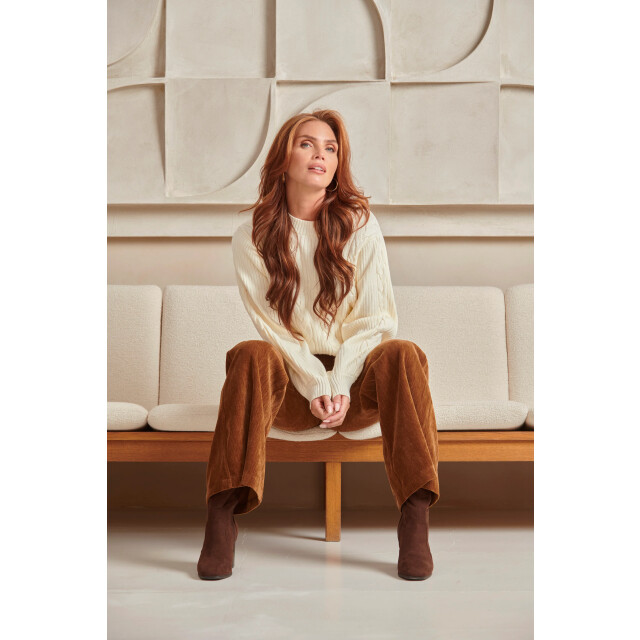 Smashed Lemon Damesgestructureerd gebreide trui | 8720331368410 large