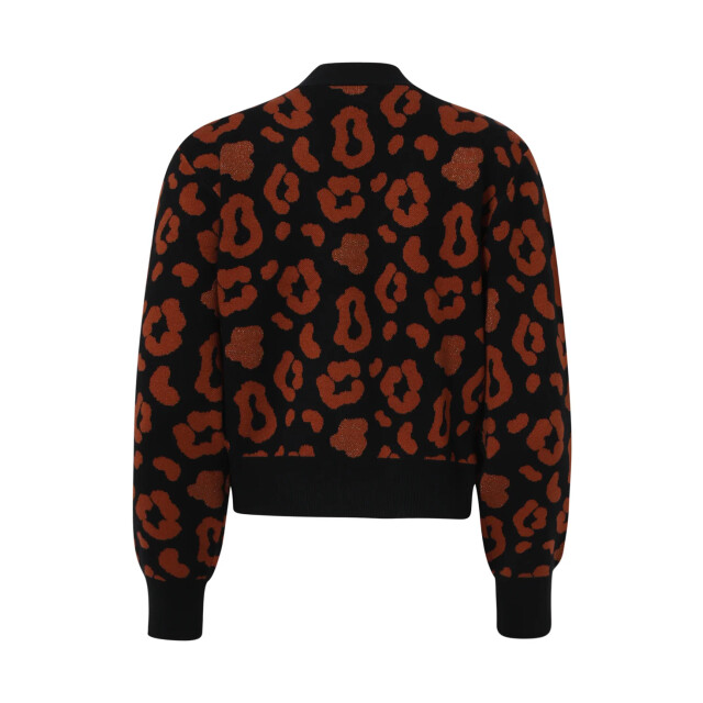 Smashed Lemon Dierenprint vest zwart en cognac | 8720331372332 large