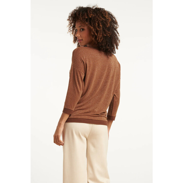 Smashed Lemon Damesmet lurex losvallende top | 8720331388388 large