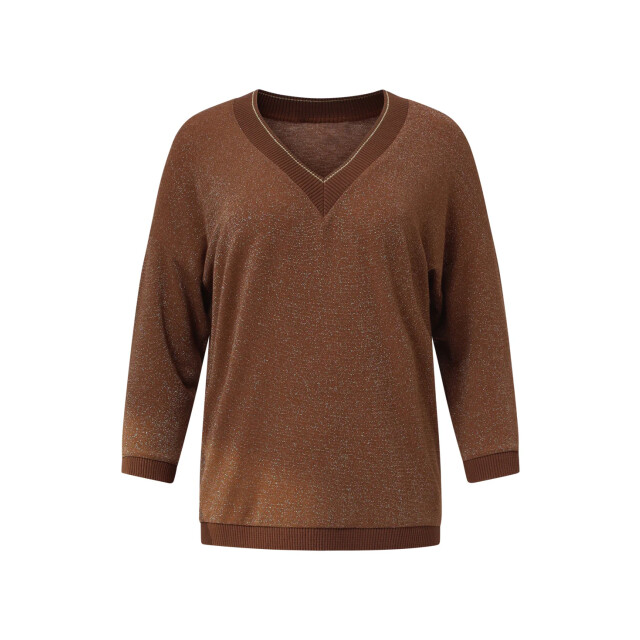 Smashed Lemon Damesmet lurex losvallende top | 8720331388388 large