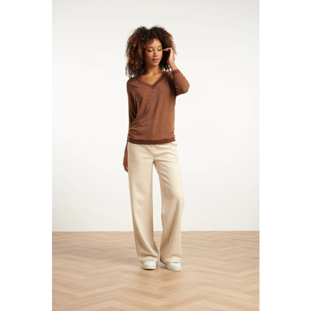 Smashed Lemon Damesmet lurex losvallende top | 8720331388388 large