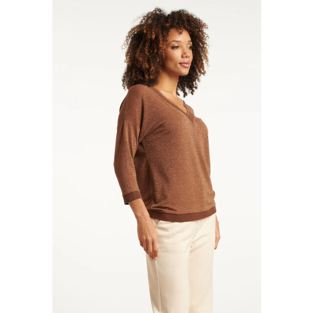 Smashed Lemon Damesmet lurex losvallende top | 8720331388388 large