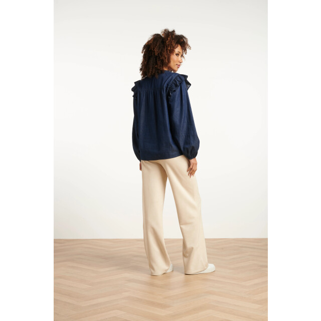 Smashed Lemon Denim top in donkerblauw | 8720331390879 large
