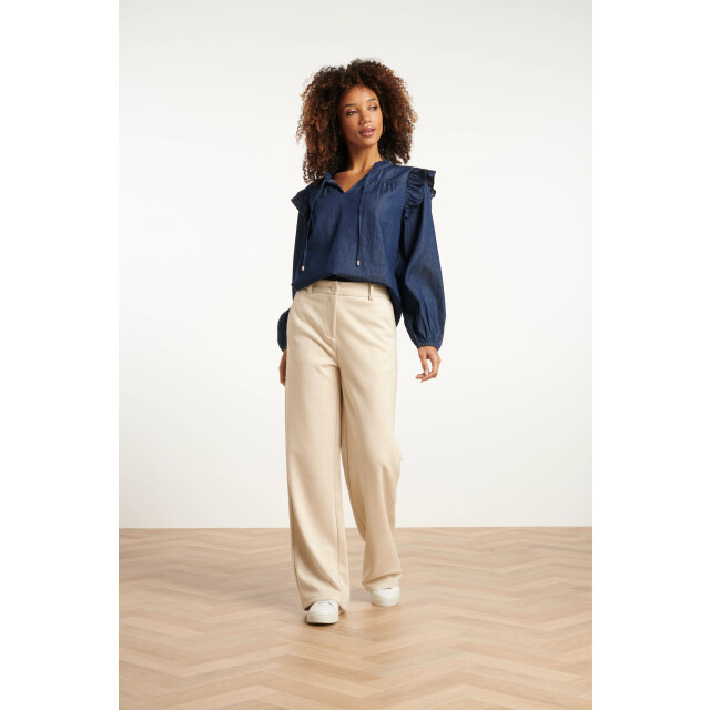 Smashed Lemon Denim top in donkerblauw | 8720331390879 large