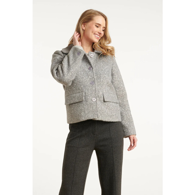 Smashed Lemon Bouclé jas met kraag | 8720331374169 large