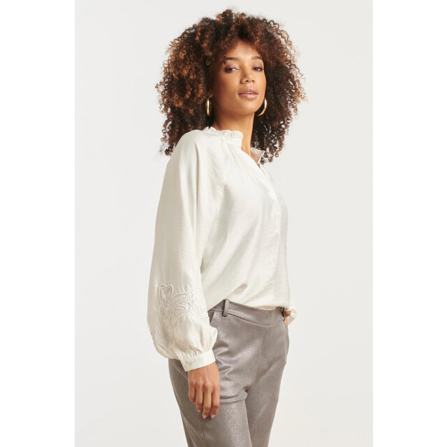 Smashed Lemon Damestop met lange mouwen hartborduursel | 8720331380016 large