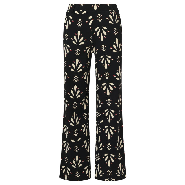 Smashed Lemon Zwart en offwhite travelkwaliteit broek | 25651-999-010 large Smashed Lemon Zwart en offwhite travelkwaliteit broek | 25651-999-010 large