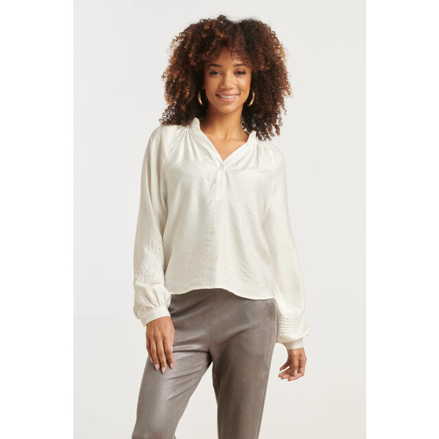 Smashed Lemon Damestop met lange mouwen hartborduursel | 8720331380016 large