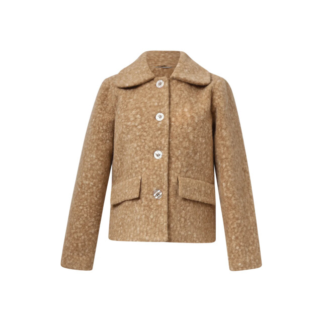Smashed Lemon Bouclé jas met kraag | 25552-735-4XL large