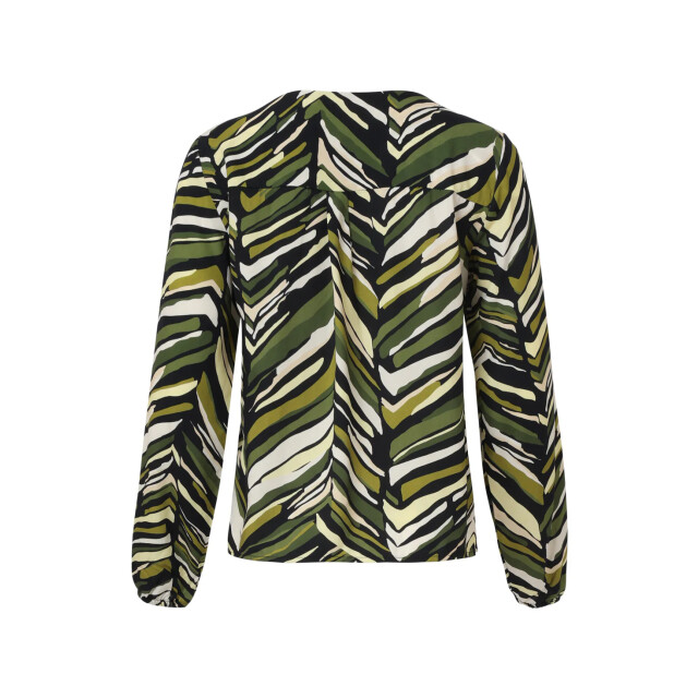 Smashed Lemon Zig-zag top in army groen tinten | 8720331389286 large