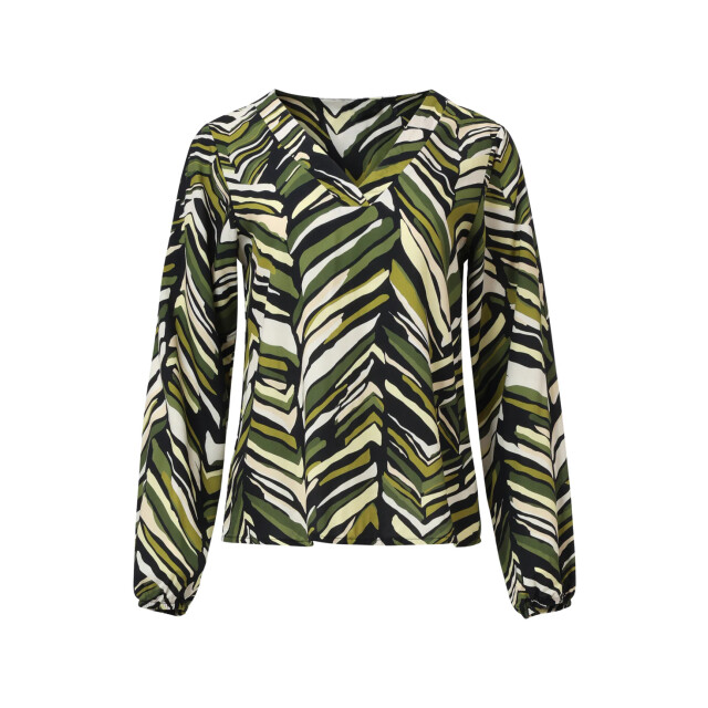 Smashed Lemon Zig-zag top in army groen tinten | 8720331389286 large