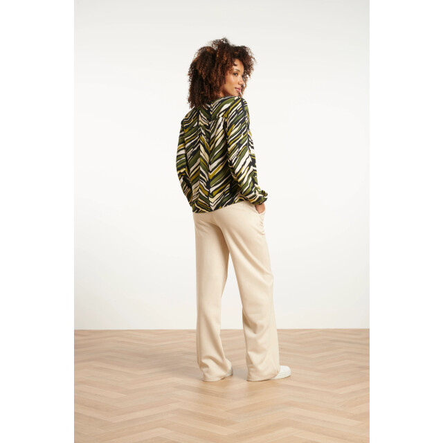 Smashed Lemon Zig-zag top in army groen tinten | 8720331389286 large