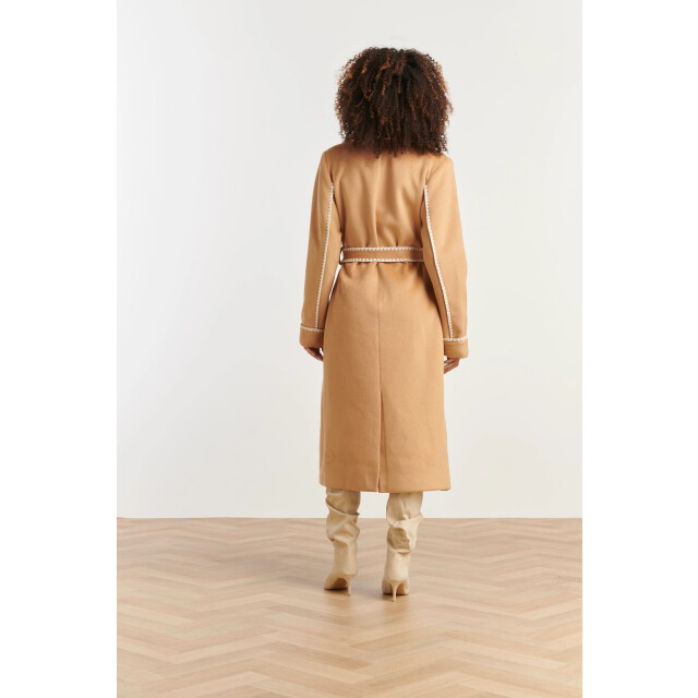 Smashed Lemon Lange jas met contraststiksel | 25547-735-4XL large