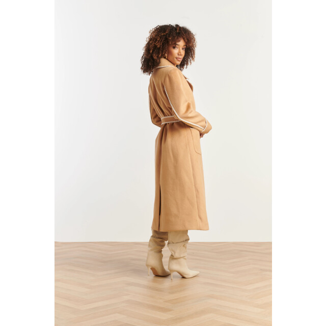 Smashed Lemon Lange jas met contraststiksel | 25547-735-4XL large