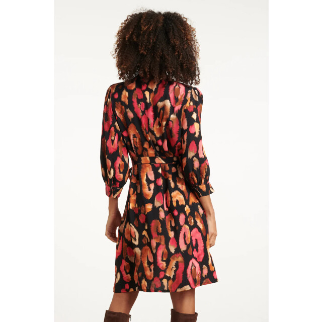 Smashed Lemon Roze en zwart dierenprint jurk | 25677-999-998 large Smashed Lemon Roze en zwart dierenprint jurk | 25677-999-998 large