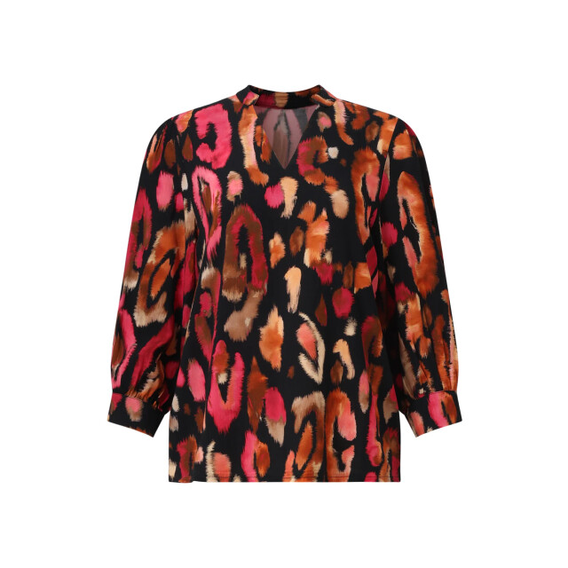 Smashed Lemon Roze en zwart dierenprint top | 8720331388883 large