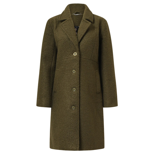 Smashed Lemon Bouclé jas met parelmoerknopen | 8720331374510 large