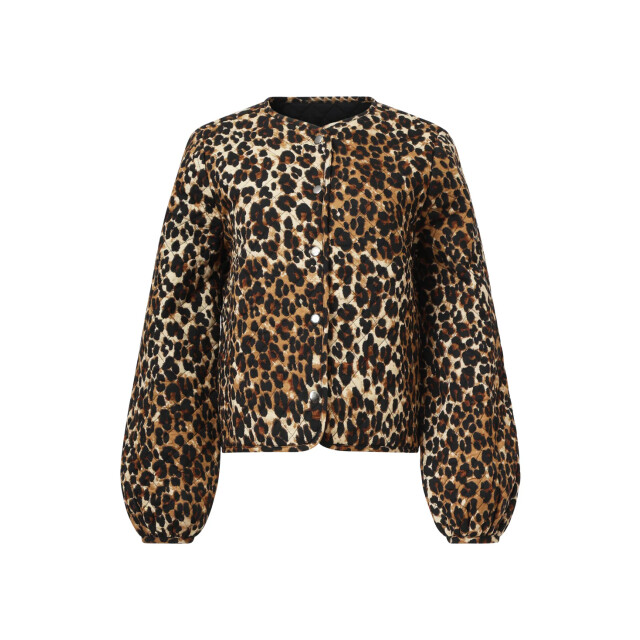 Smashed Lemon Kort zwart en bruin cheetah print damesjack | 25727-999-775 large