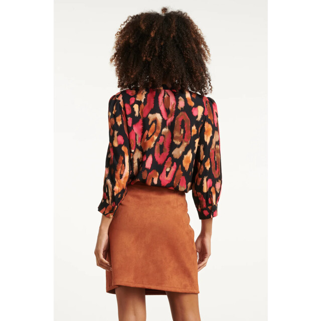 Smashed Lemon Roze en zwart dierenprint top | 8720331388883 large