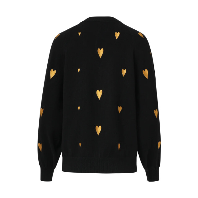 Smashed Lemon Haartjes knit top zwart met goud | 8720331371953 large