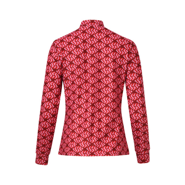 Smashed Lemon Stretchstof lippenprint top in rood en roze | 8720331377856 large
