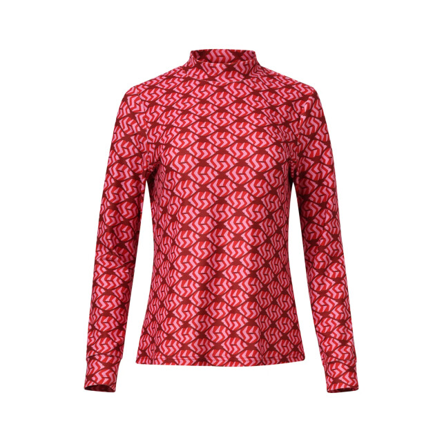 Smashed Lemon Stretchstof lippenprint top in rood en roze | 8720331377856 large
