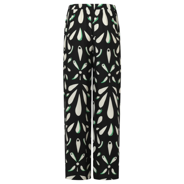 Smashed Lemon Ornament geprint broek in zwart off white en groen details | 25595-999-998 large Smashed Lemon Ornament geprint broek in zwart off white en groen details | 25595-999-998 large