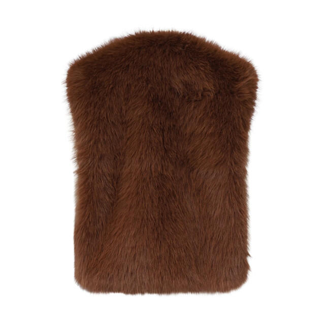 Smashed Lemon Bruin faux fur gilet | 25621-775-4XL large Smashed Lemon Bruin faux fur gilet | 25621-775-4XL large