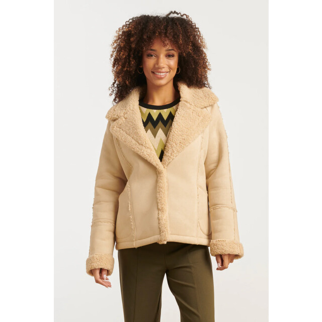 Smashed Lemon Korte lammy jas met reverskraag | 8720331374244 large