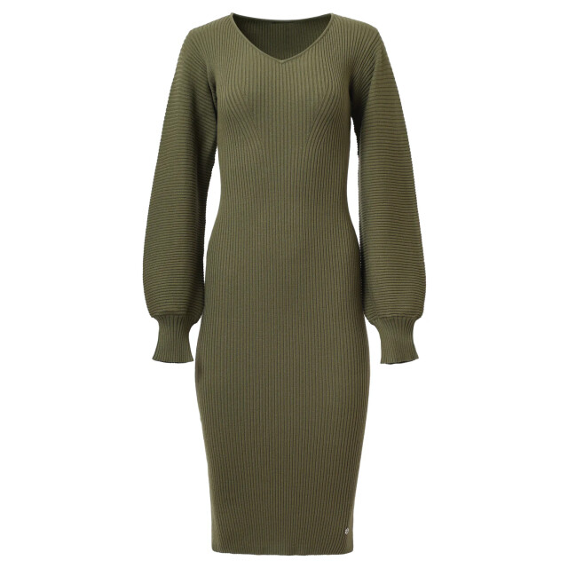 Smashed Lemon Dameslurex gebreide midi jurk | 25520-550-L large Smashed Lemon Dameslurex gebreide midi jurk | 25520-550-L large
