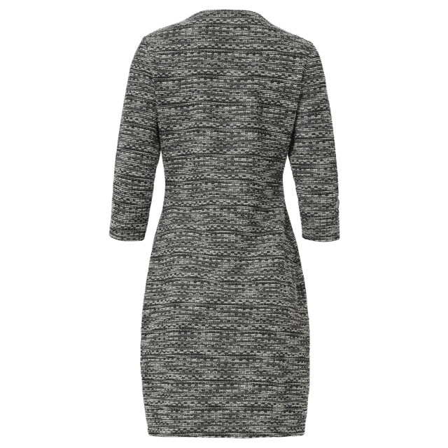 Smashed Lemon Zwart wit tweed jurk | 25608-009-L large Smashed Lemon Zwart wit tweed jurk | 25608-009-L large
