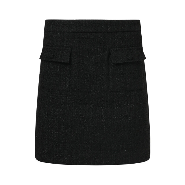 Smashed Lemon Zwarte tweed rok | 8720331379690 large