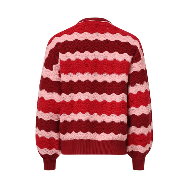 Smashed Lemon Damesgebreide top zand met golfpatroon pofm... | 8720331371564 large