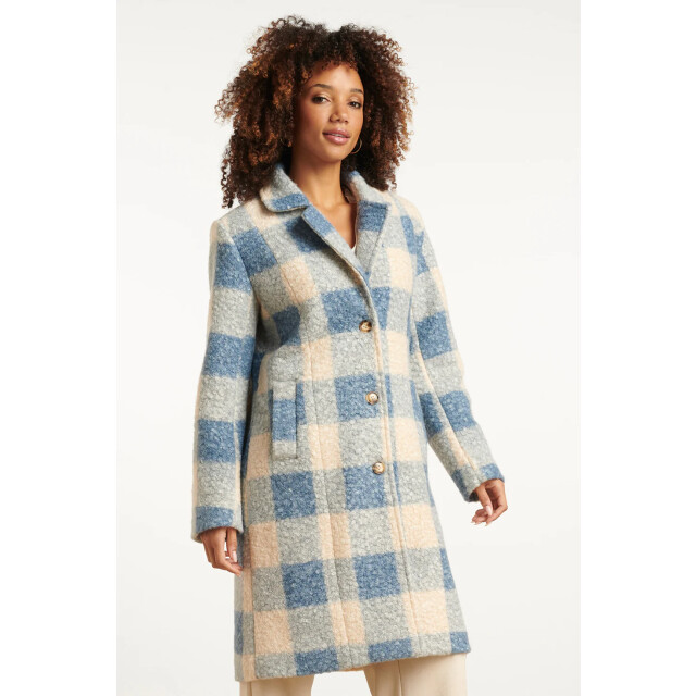 Smashed Lemon Bouclé ruitjesjas | 8720331373186 large